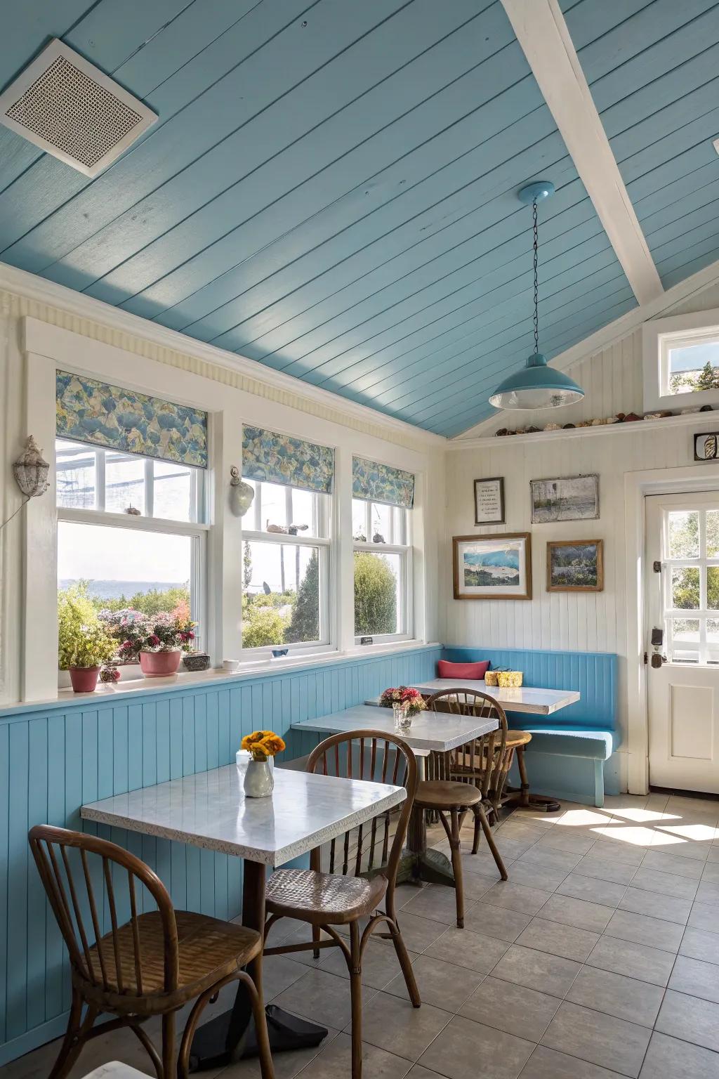 Sky Blue Ceilings for an Outdoorsy Feel