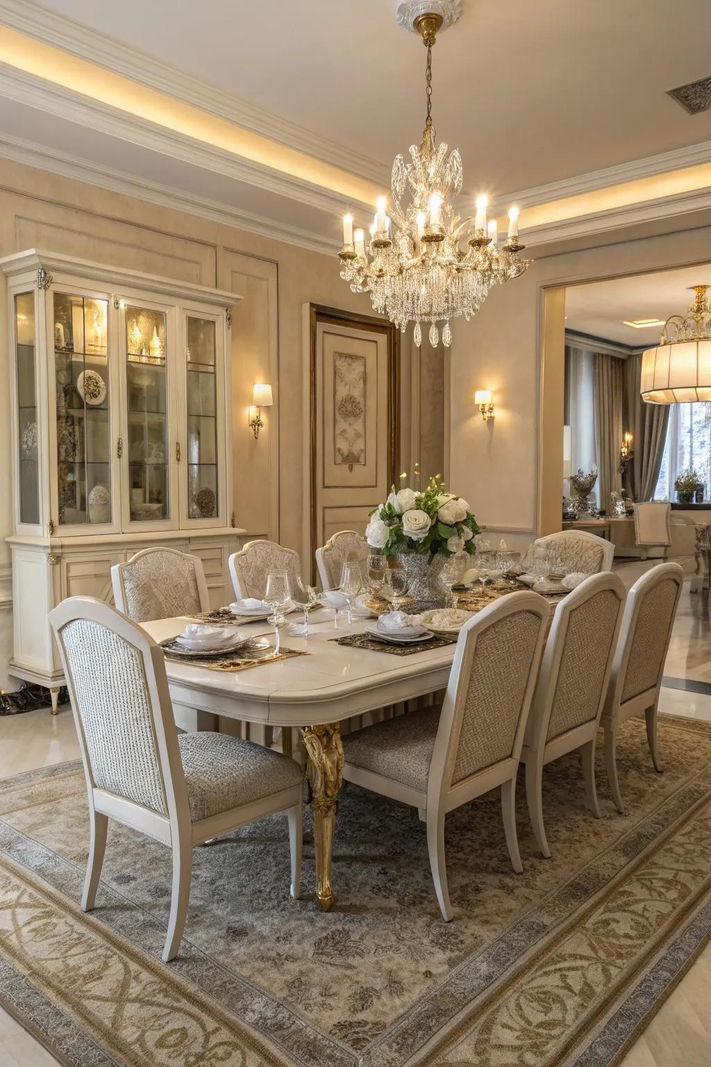 Subtle tones bring a timeless sophistication to your dining table.