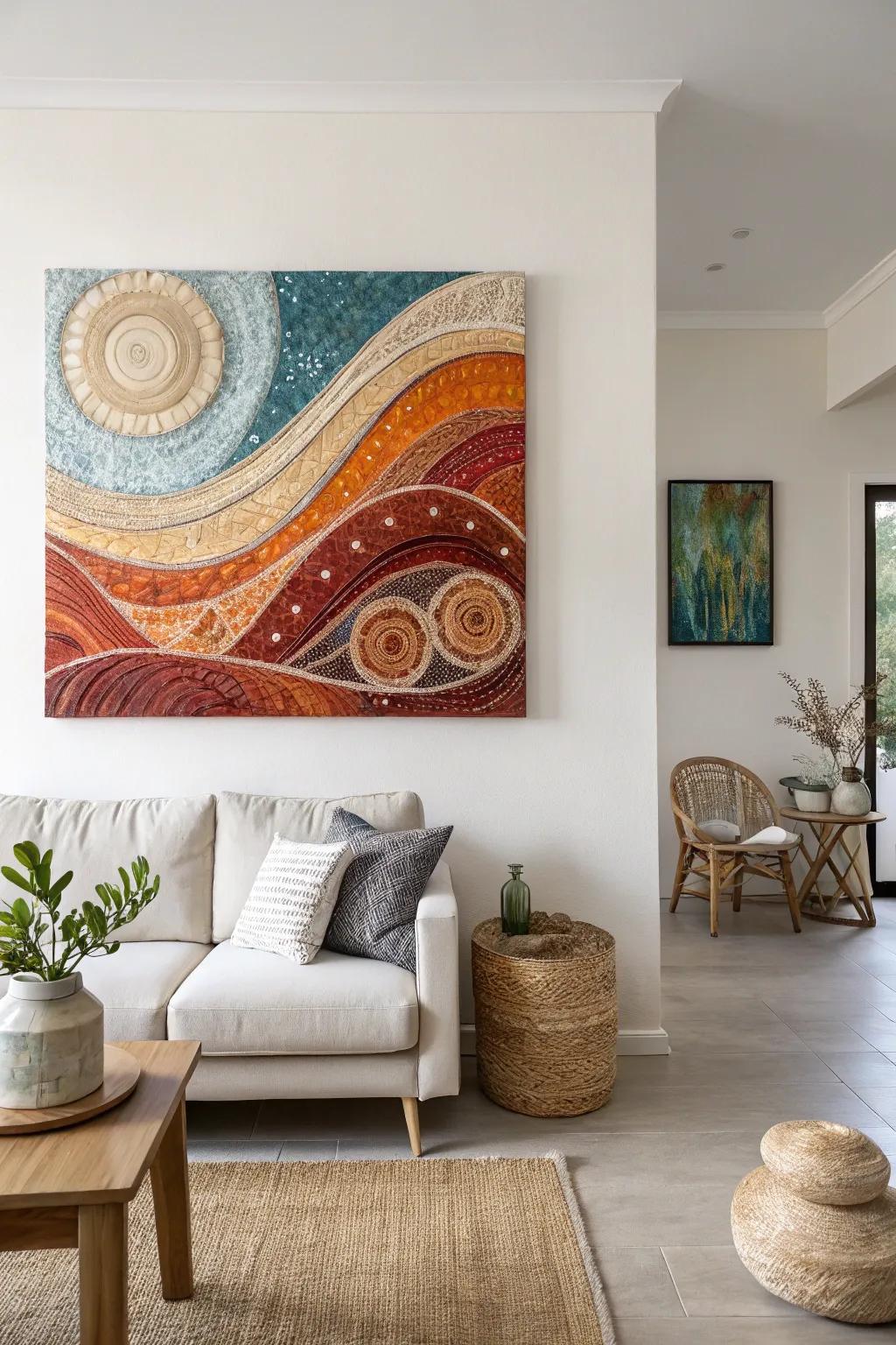 Expressive abstract art featuring rich texture.