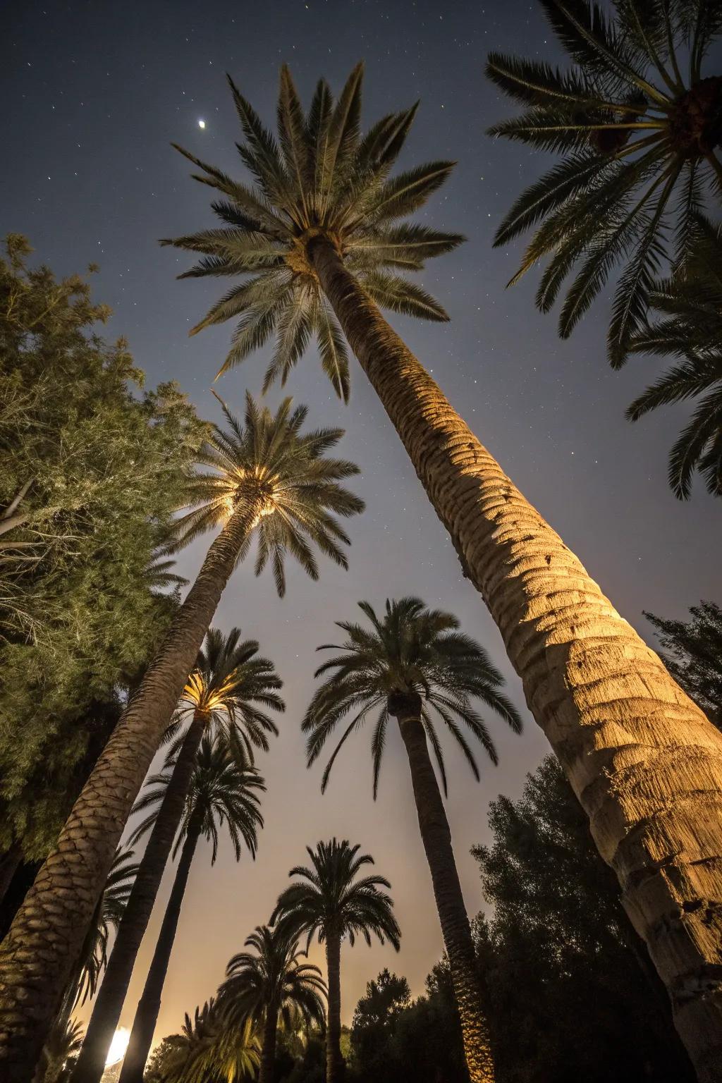 Enhance your palm trees with striking vertical lighting.