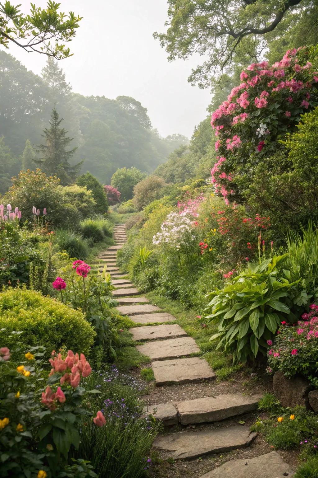 A charming garden walkway introduces a whimsical element to your outdoor area.