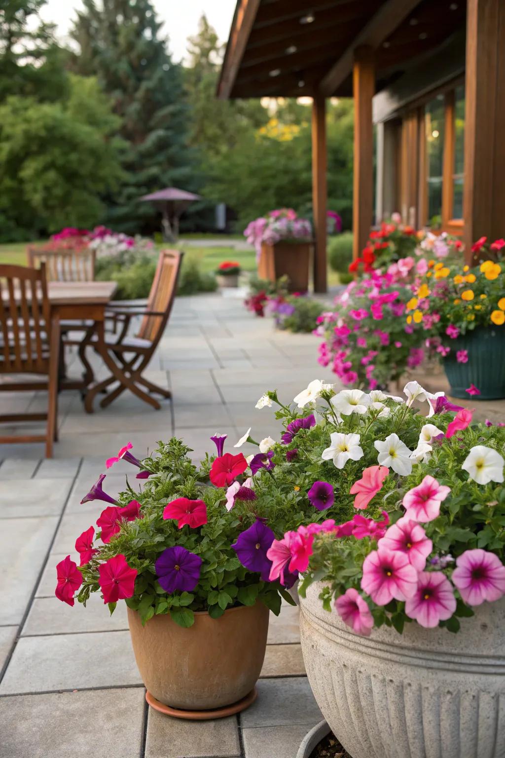 Introduce a burst of color to your patio with vibrant Joyflowers.