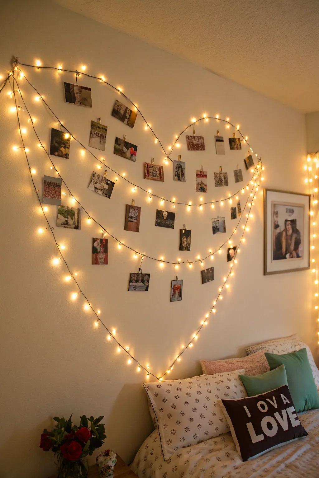 An illuminated heart display infuses romance into your ambiance.