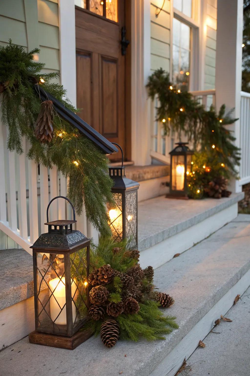 Employ luminaries with celebratory fillings to fashion a welcoming holiday radiance.