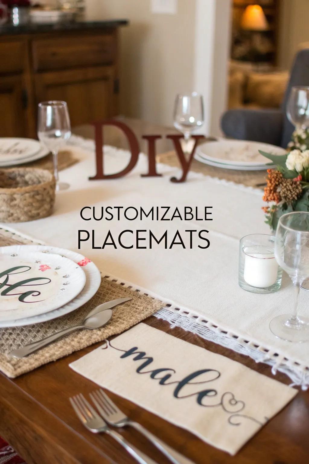Handcrafted placemats are ideal for adding a personal touch to your table decor.