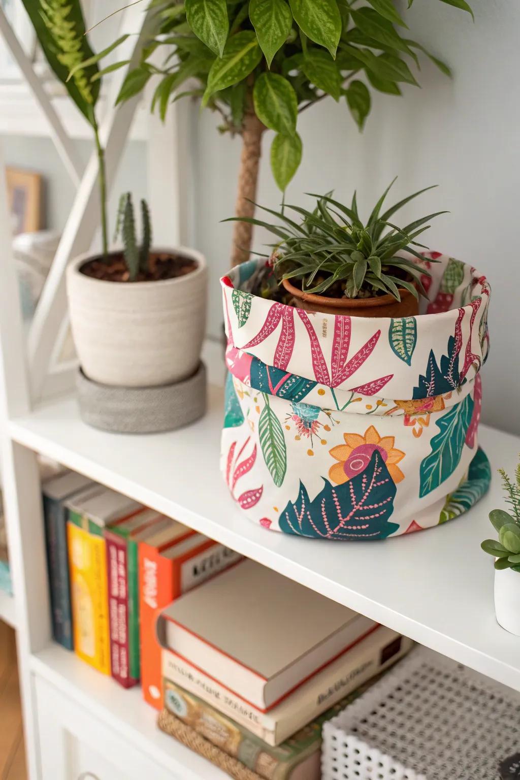 Textile wraps bring a burst of color to your home.