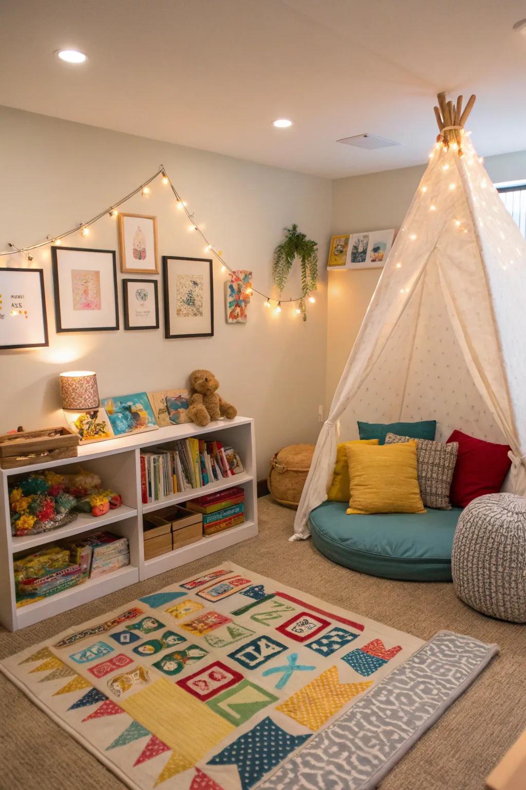 Organization and focus are improved with specified play zones.