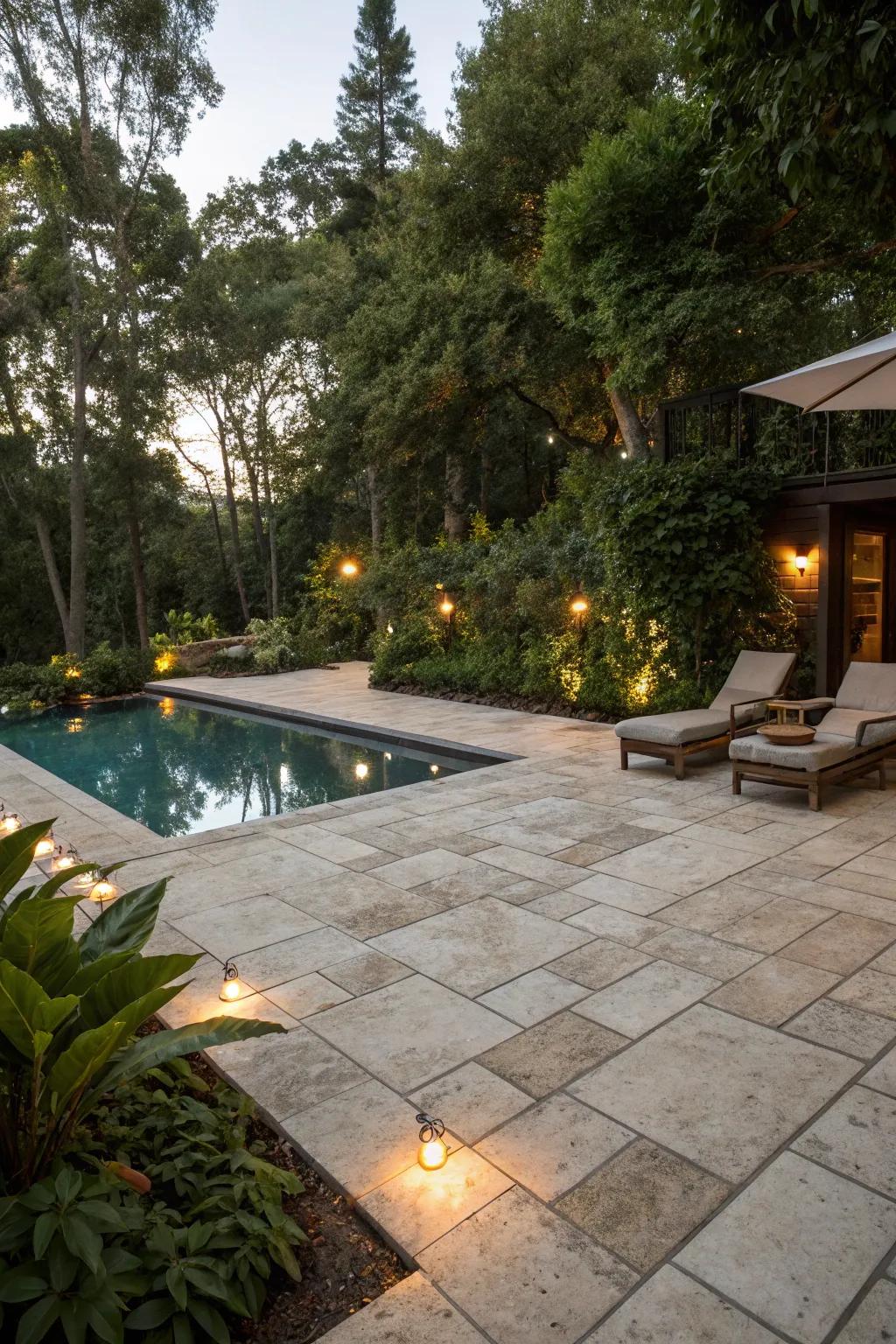 Enhance your pool space with the ageless beauty of stone.