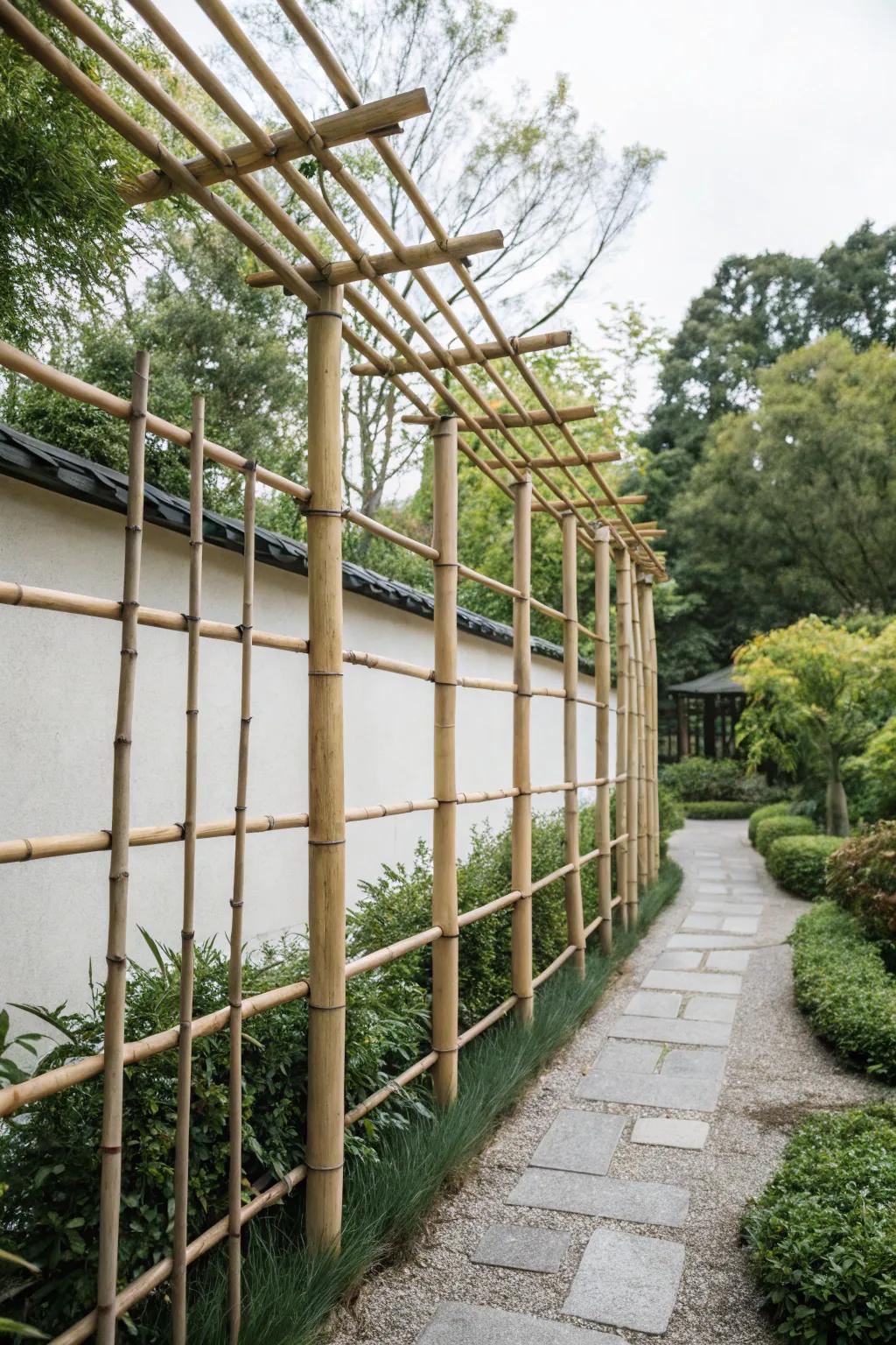 Incorporate a hint of zen with an organic cane screen.