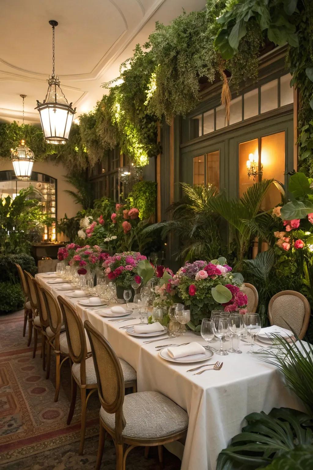 A 'Garden of Eden' themed decor sets a magical tone.