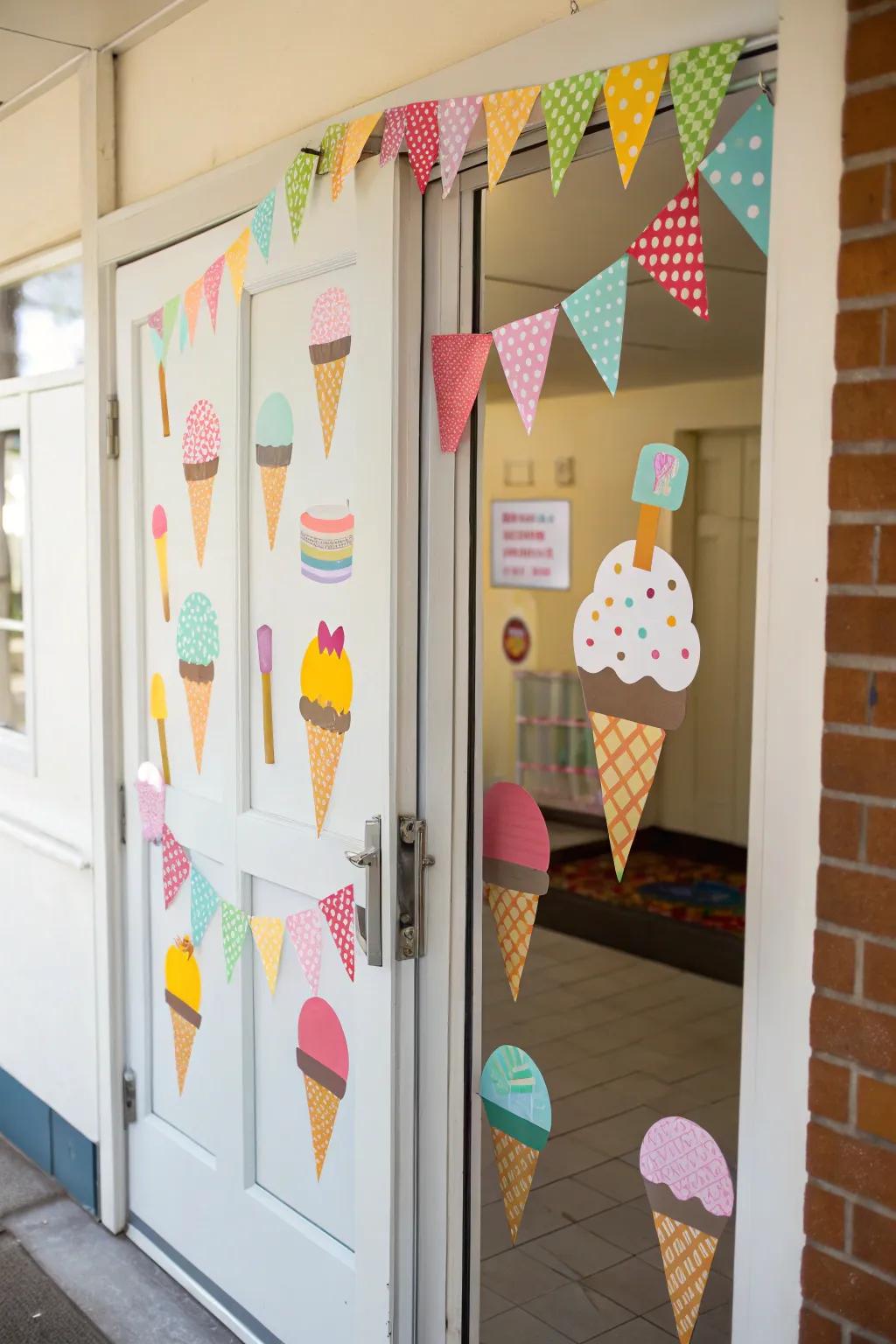 Charming frozen delights and sicle motifs for an invigorating welcome.