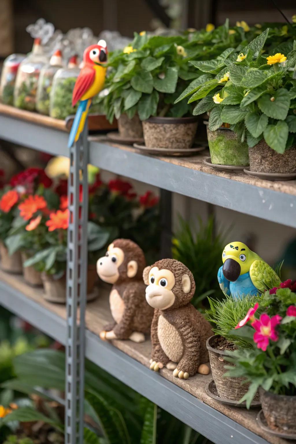 Introduce playful fauna embellishments to your setting for a whimsical impression.