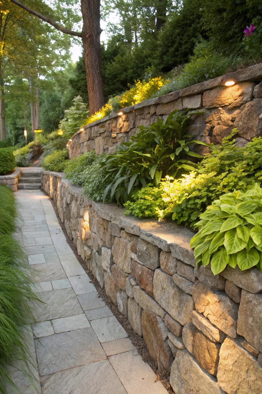 Transform your outdoor area with a wonderfully designed retaining structure that blossoms with vitality.