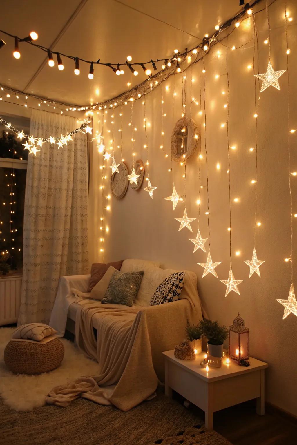 Twinkling lights infuse any space with a hint of enchantment.