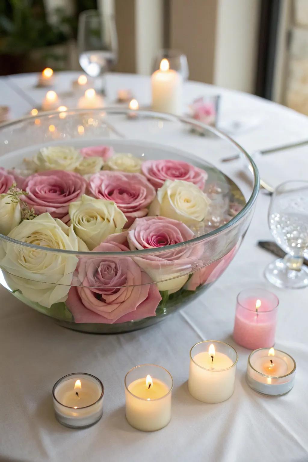 Captivating Drifting Rose Centerpiece