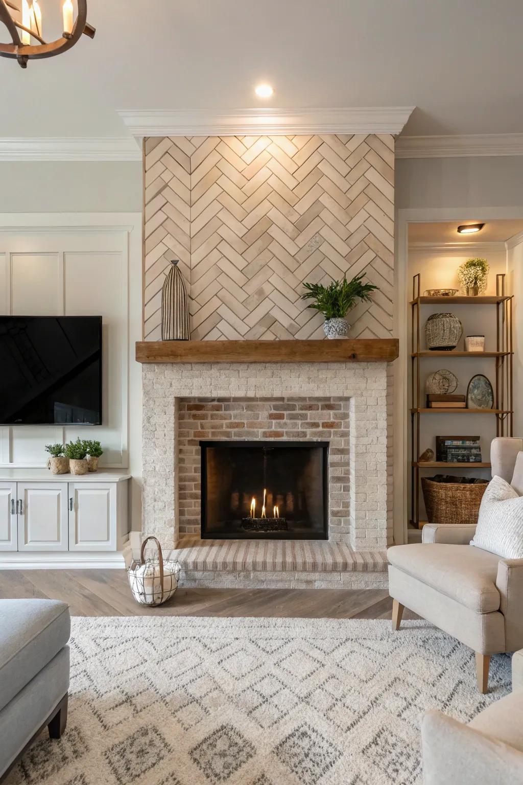 Herringbone design, injecting a dash of sophistication into your living space.