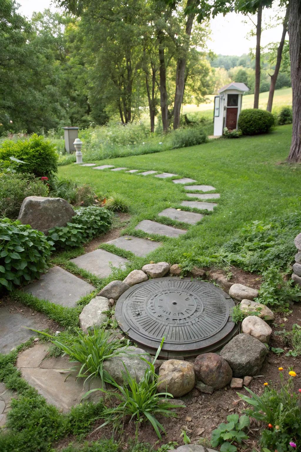 Stones evoke a natural and enduring ambiance.
