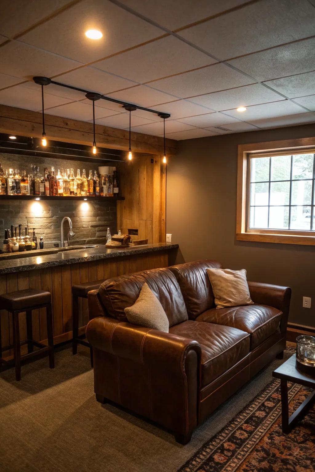 A lounge zone encourages relaxation and connection.