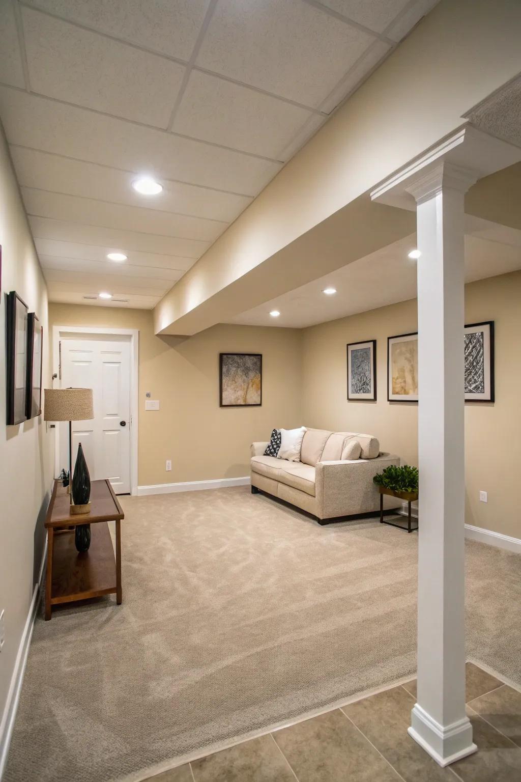 A streamlined design creates a polished and contemporary ambiance.