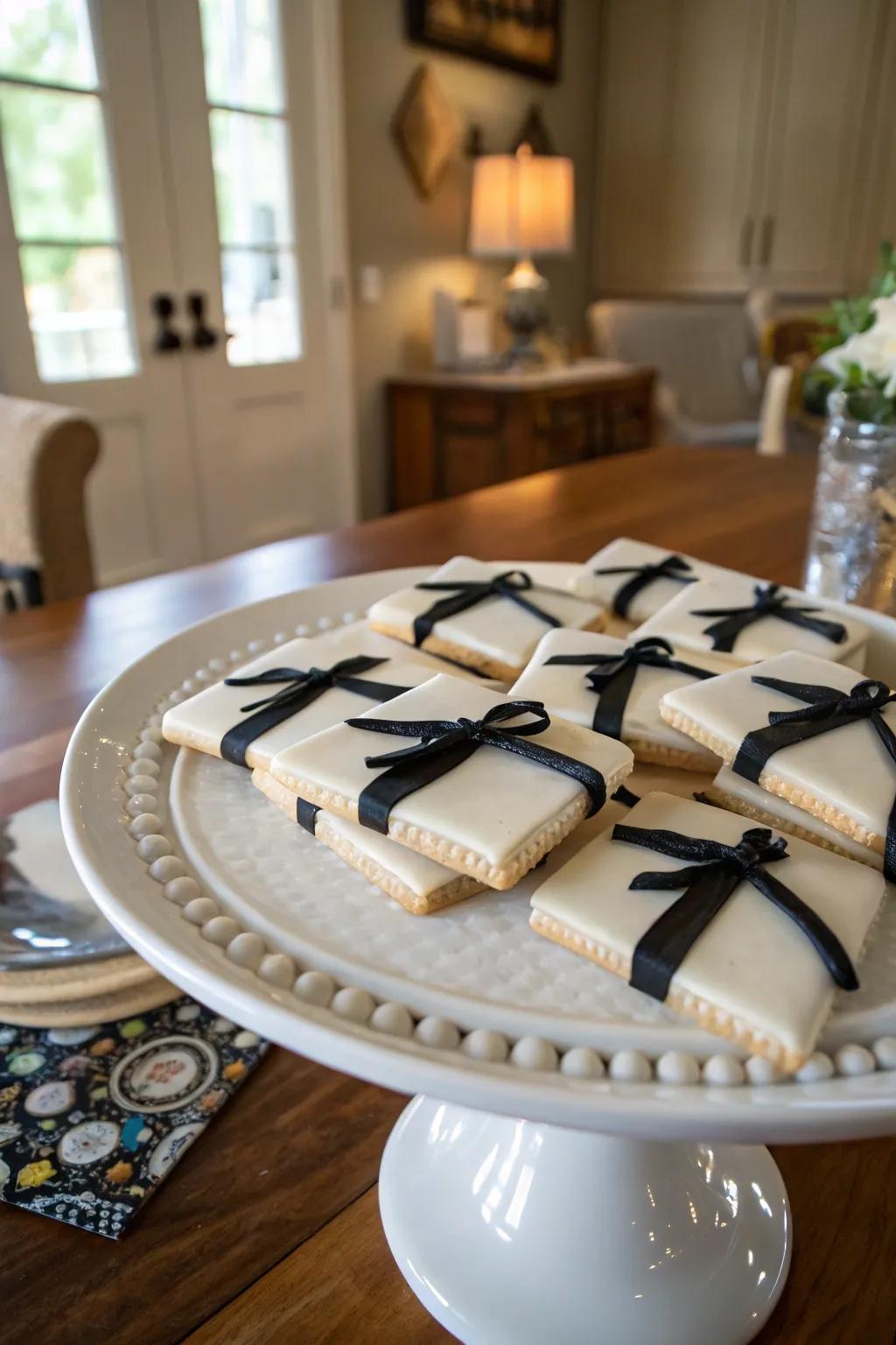 Intelligently fashioned graduate's cap baked goods that are as appealing as they are delectable.