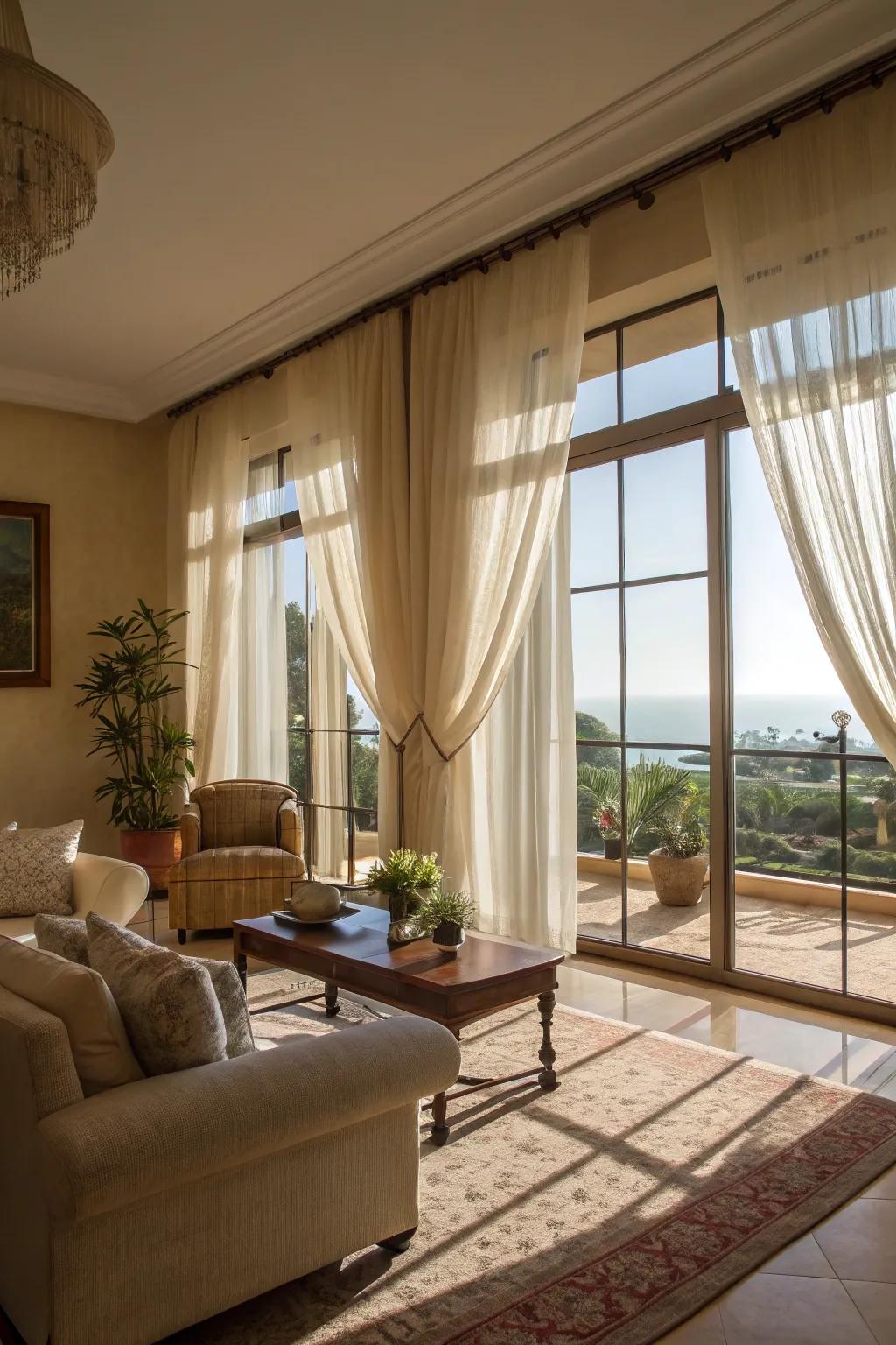 Natural light enhances the openness and brightness of a living room.