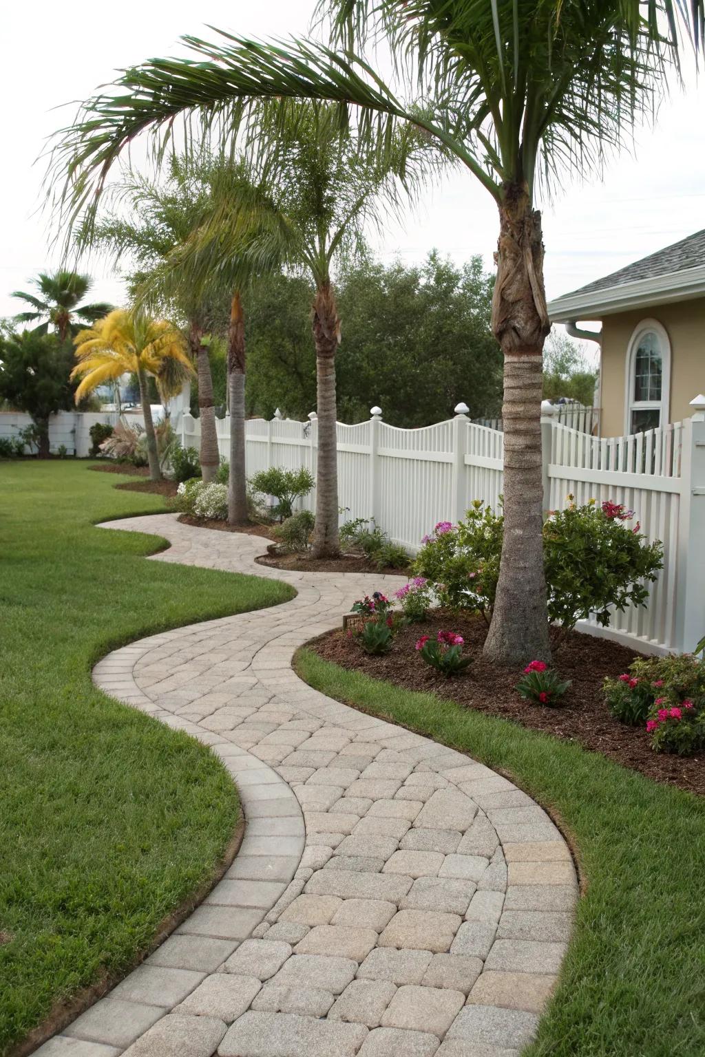 Winding paths guide you through an engaging journey within your garden.
