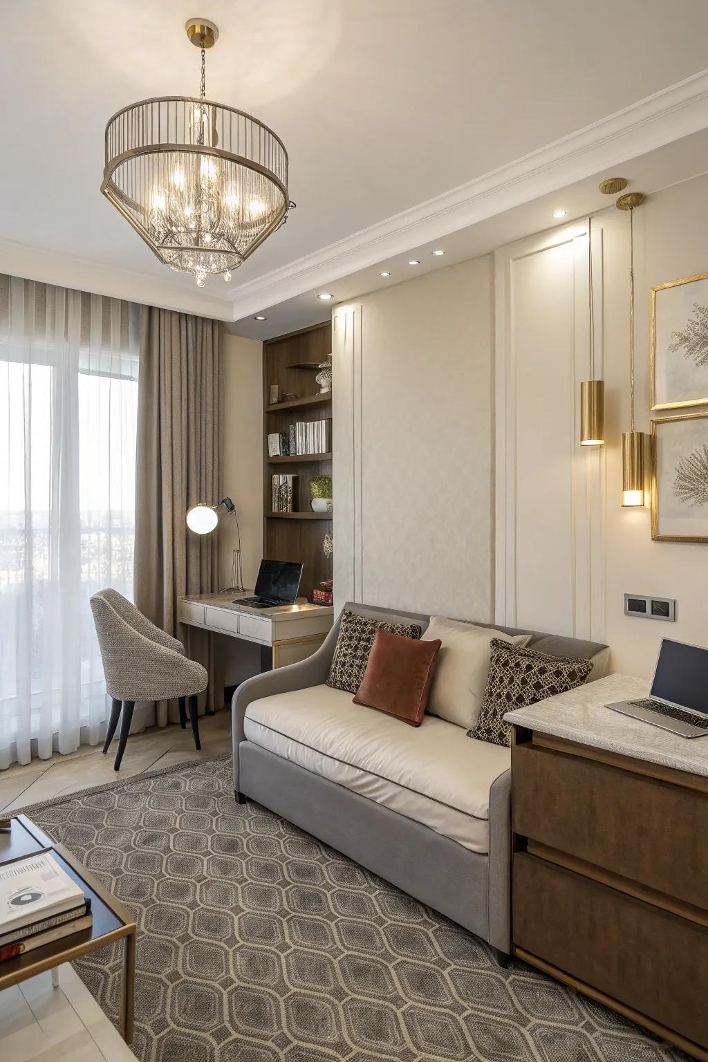 A seamless fusion of work and relaxation in one location.