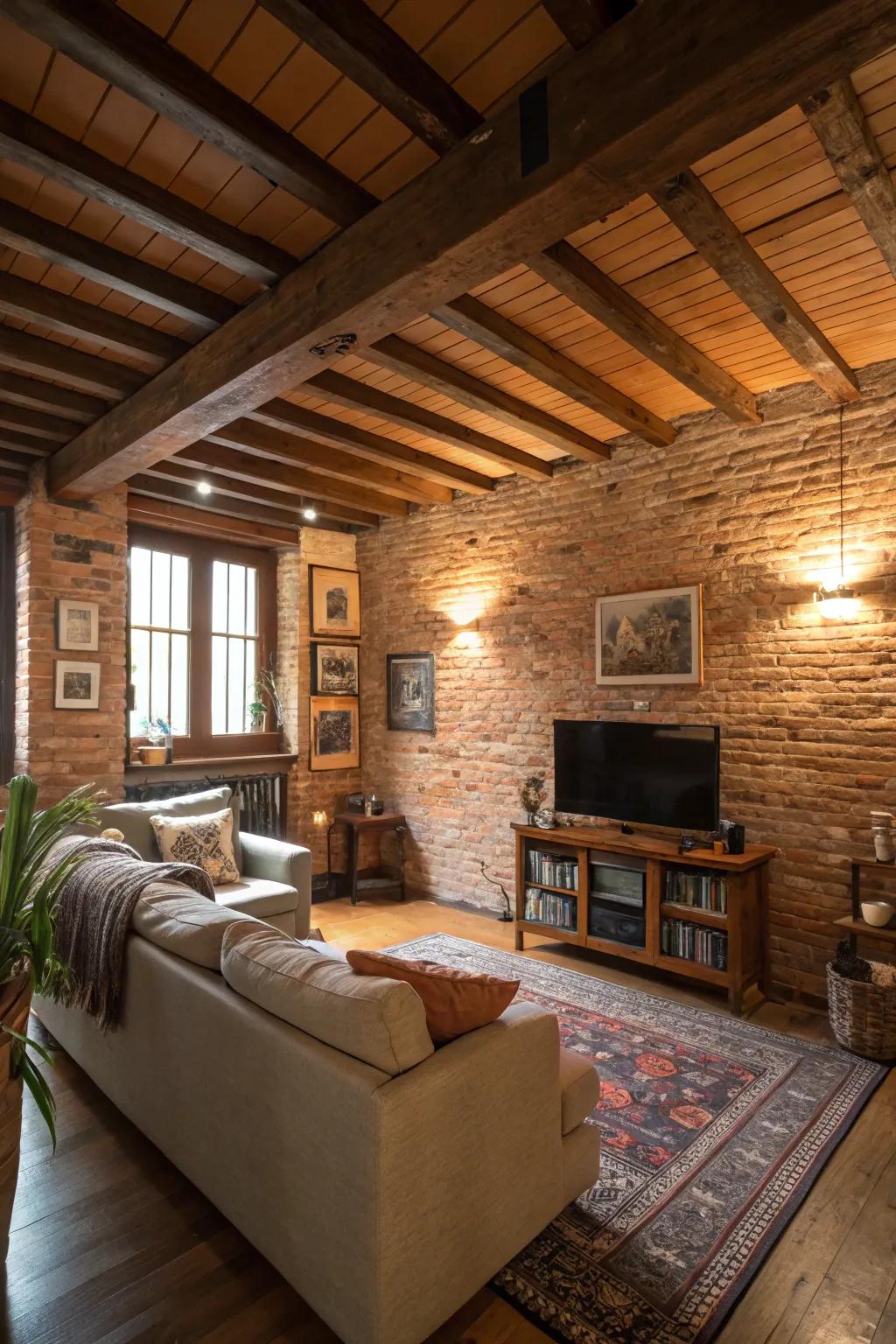 Stone and timber elements deliver rustic sophistication.