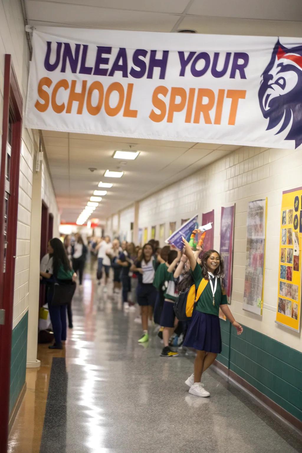 A pennant with an engaging slogan that inspires and unites.