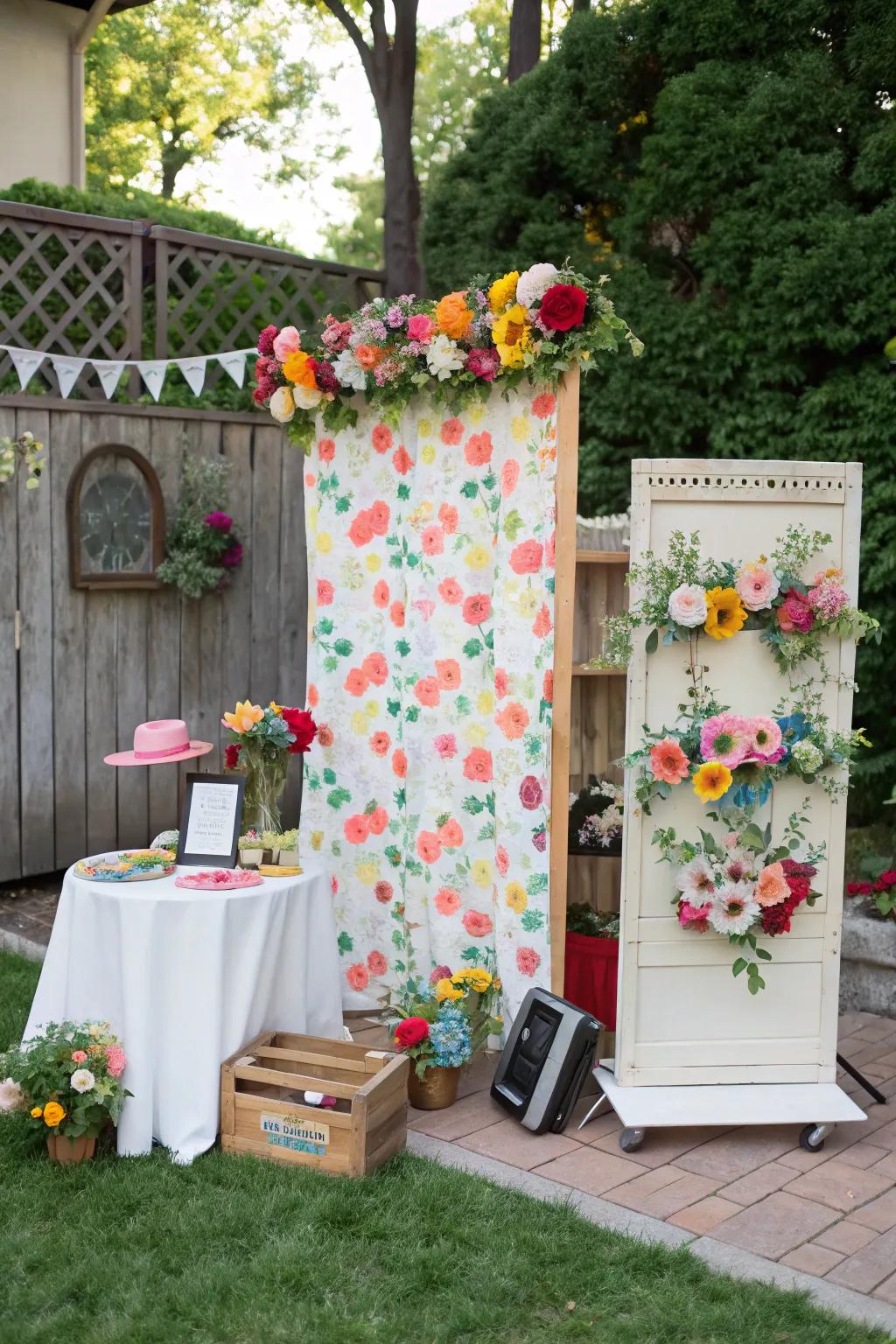 Seize moments with a quirky botanical snapshot setting.
