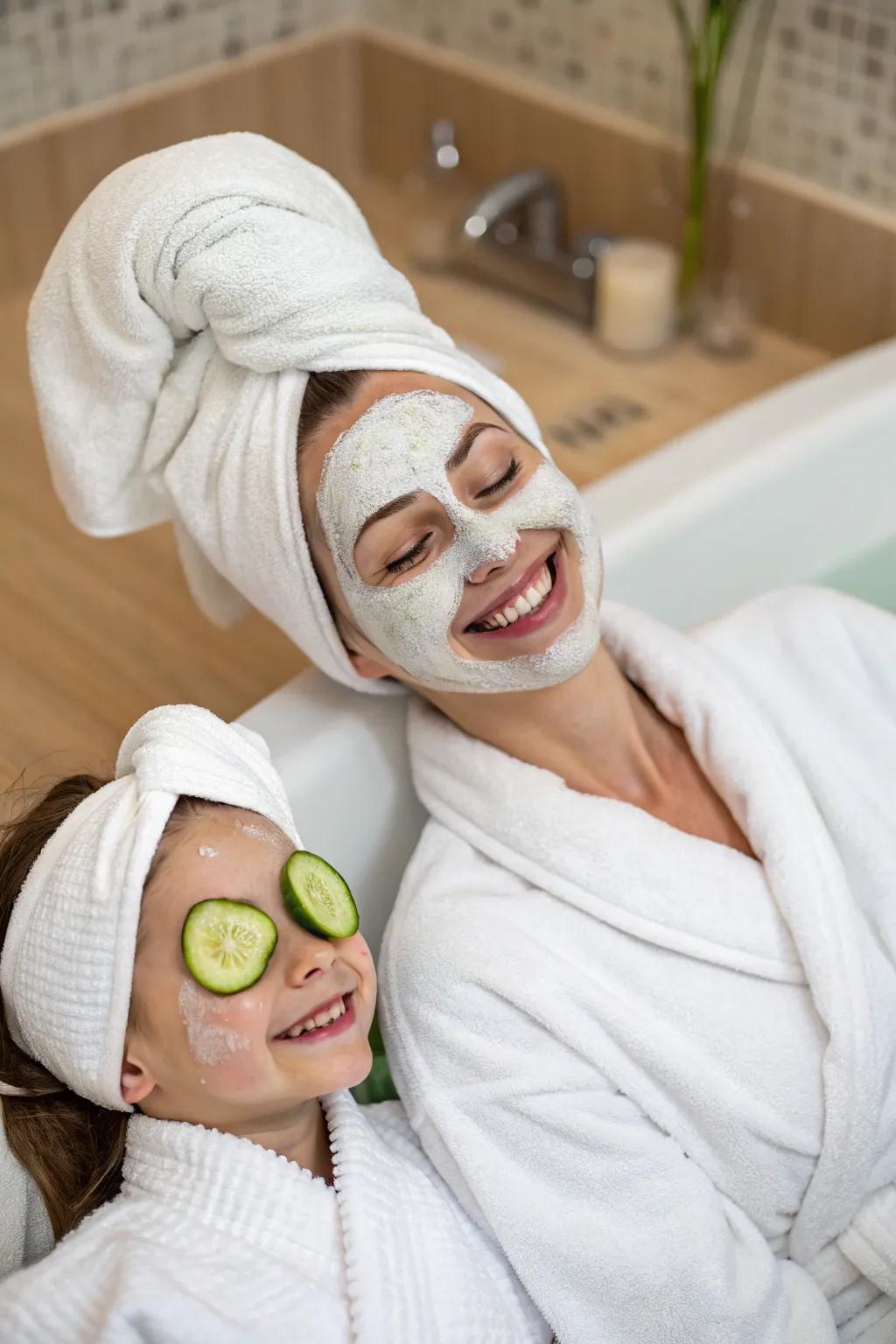 Treat yourselves to a peaceful spa day without leaving home.