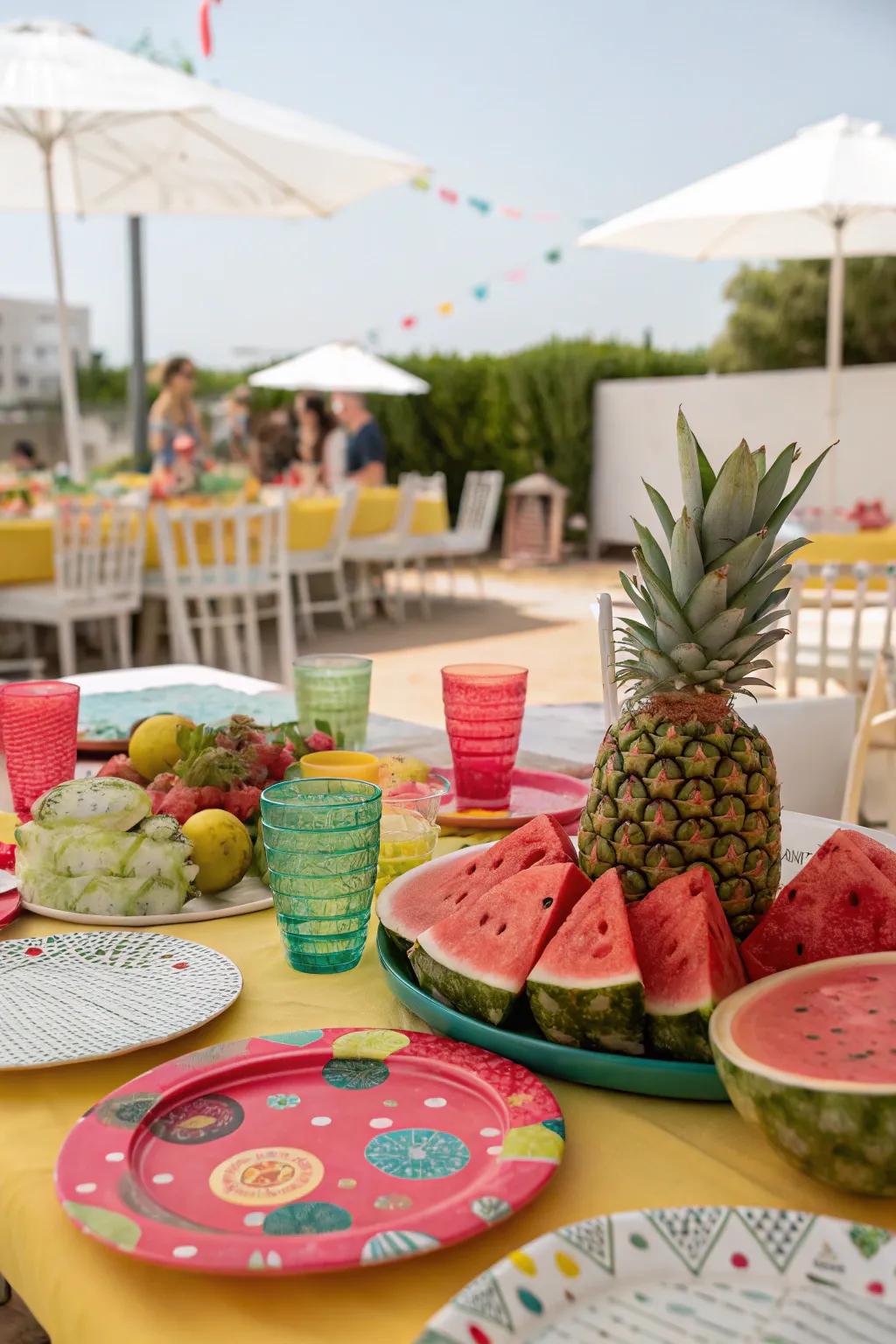 Transform your celebration into a citrus-infused spectacle with vibrant decoration.