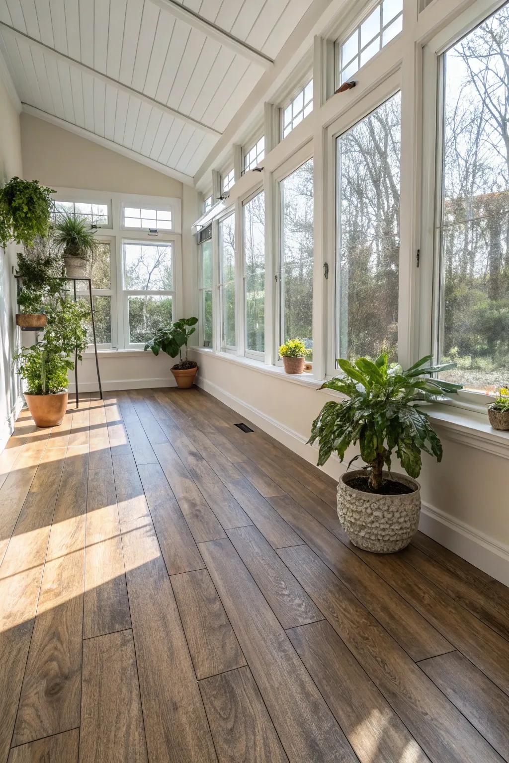 Luxury Vinyl Planks offer practicality with an elegant appearance.