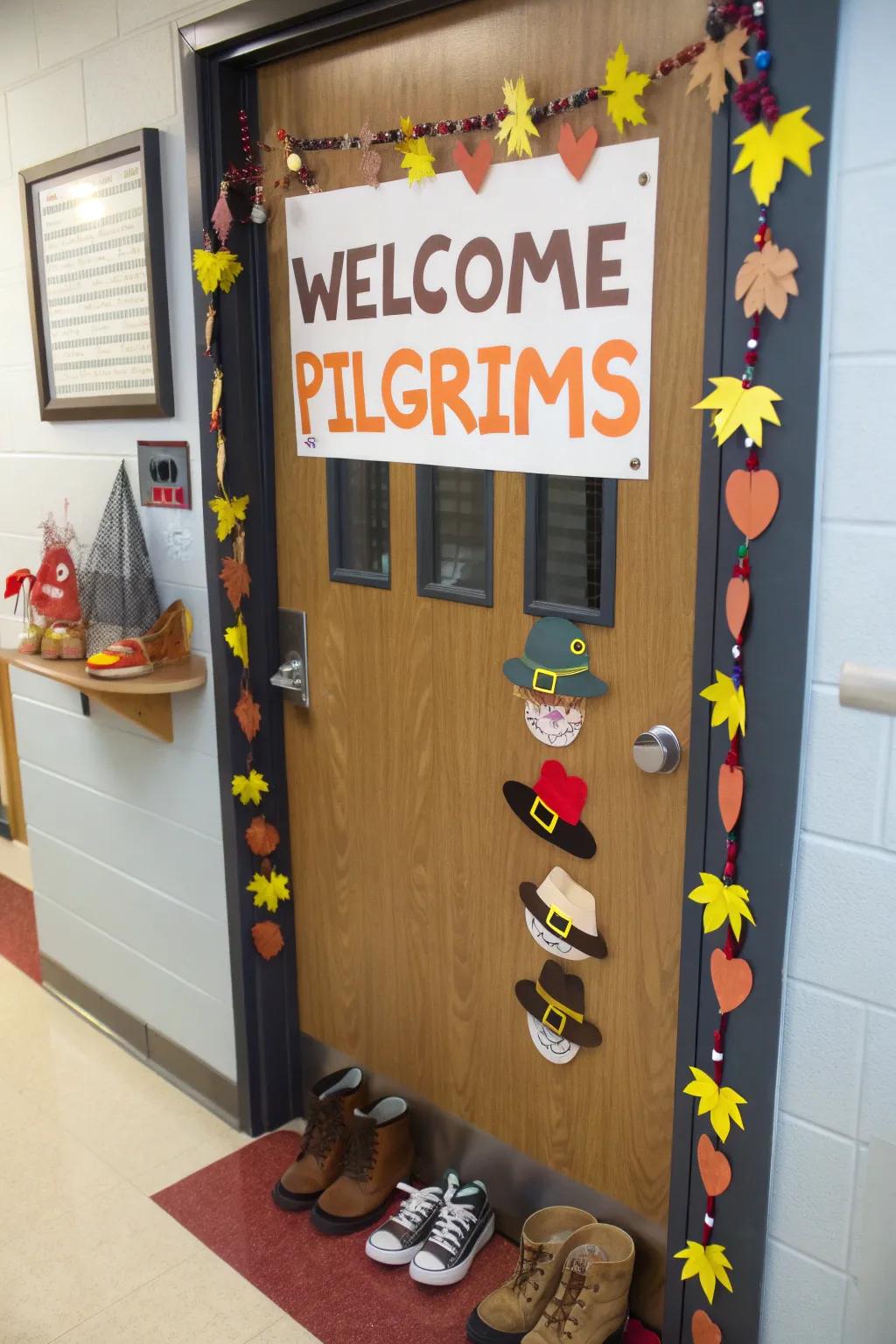 A Settler-themed portal that embraces students with the past of Thanksgiving.