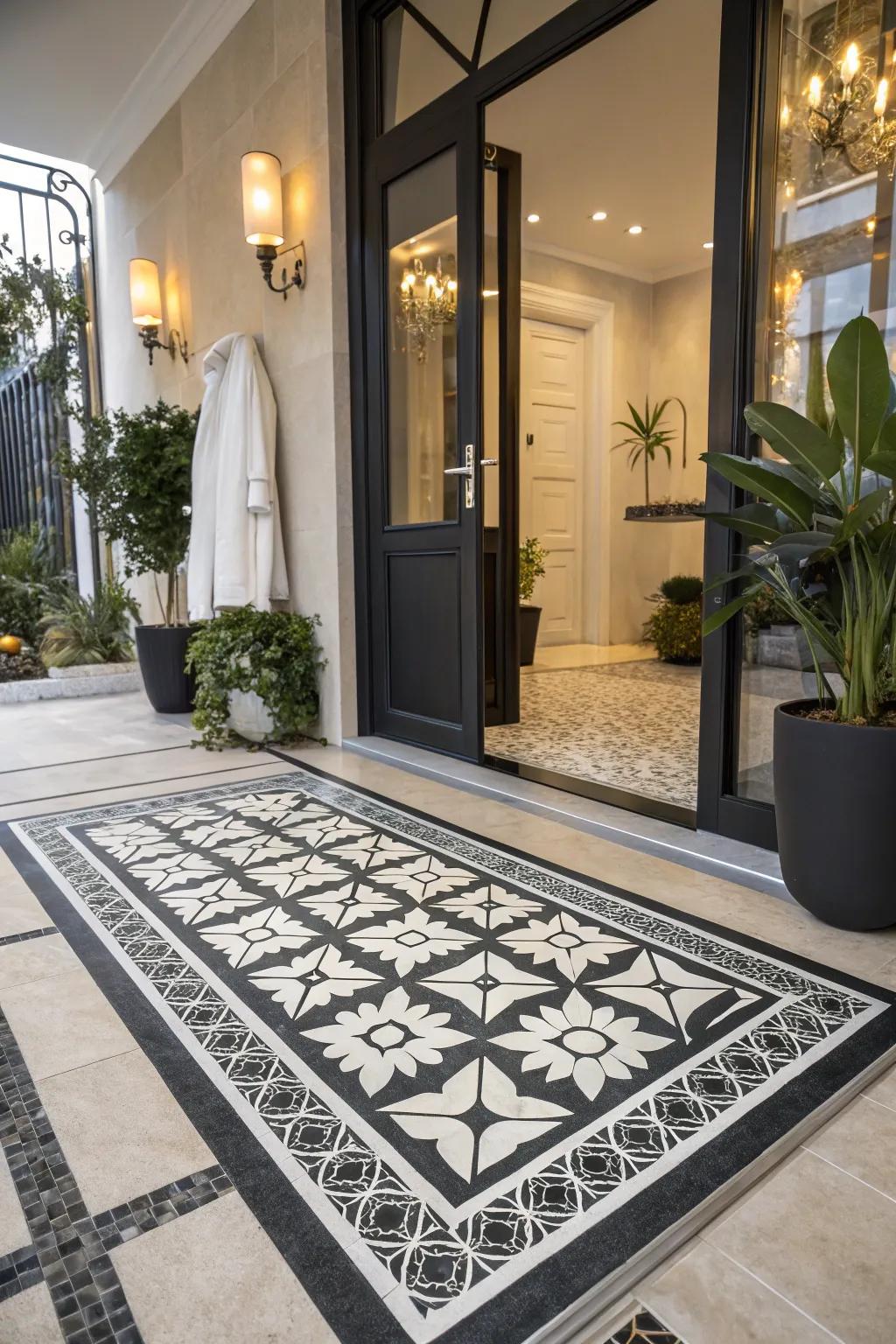 Assert presence with monochrome tile arrangements.
