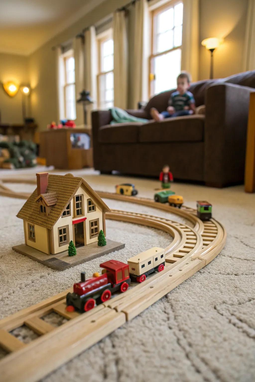 Ageless enjoyment with a timber train set that sparks the imagination.