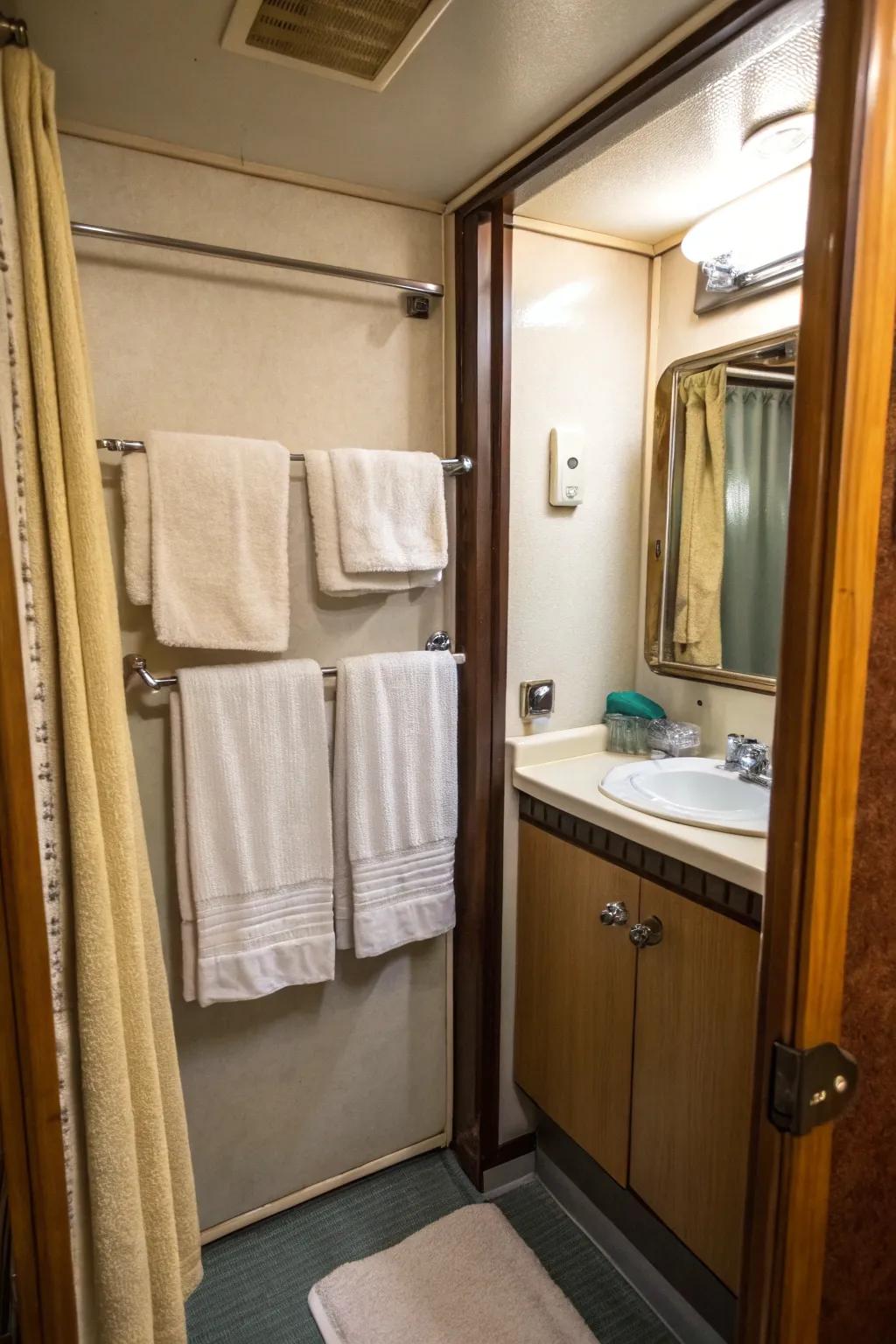 Utilize door space effectively with an over-the-door rack.