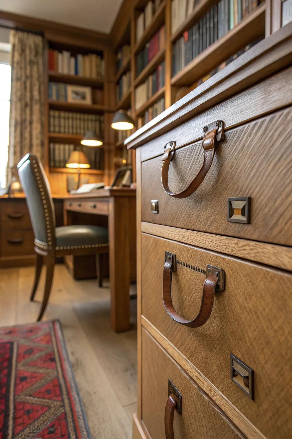 Raise your space's appeal with hide band accents.