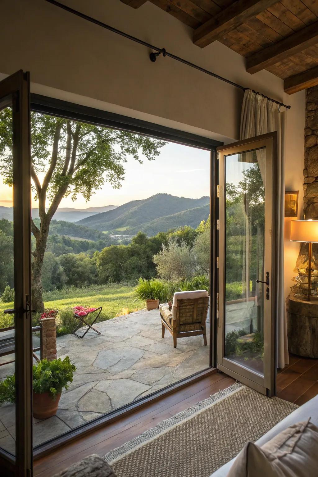 Emphasize the natural surroundings to capture impressive views.