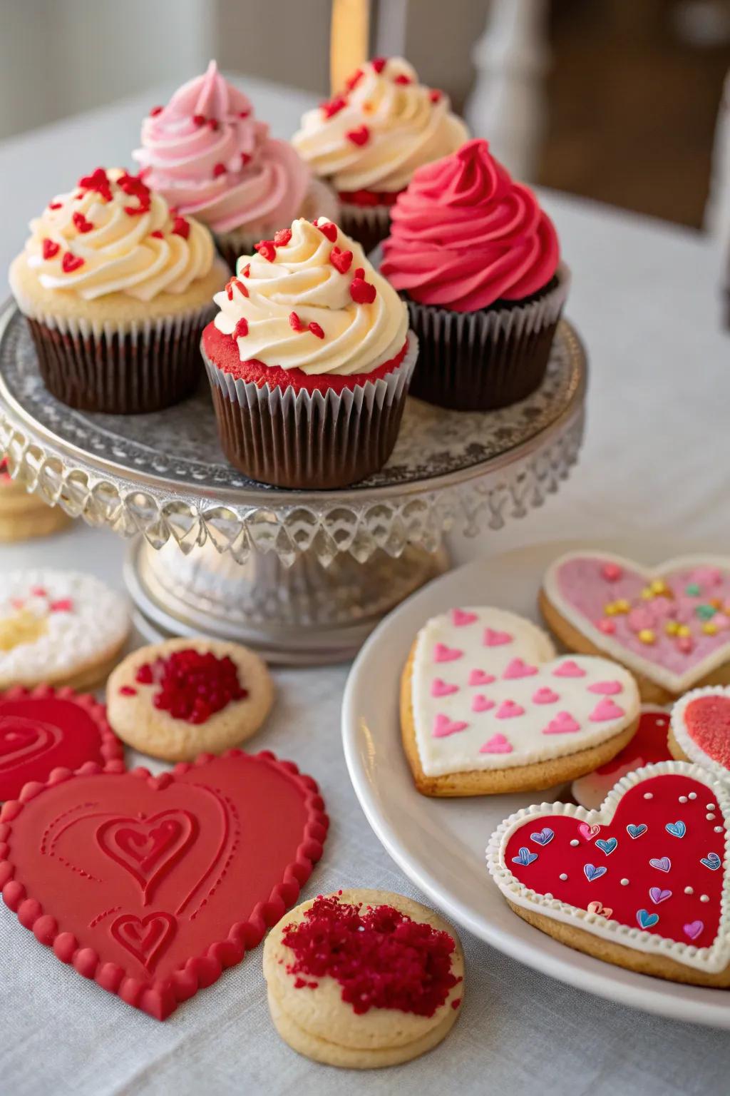 An appealing showcase of Valentine's Day sweet treats