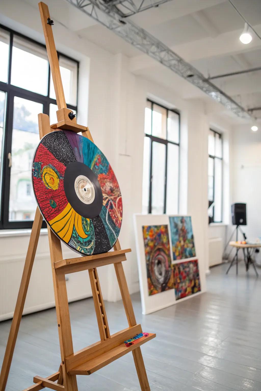 Turn vinyl records into personalized art with a burst of color.