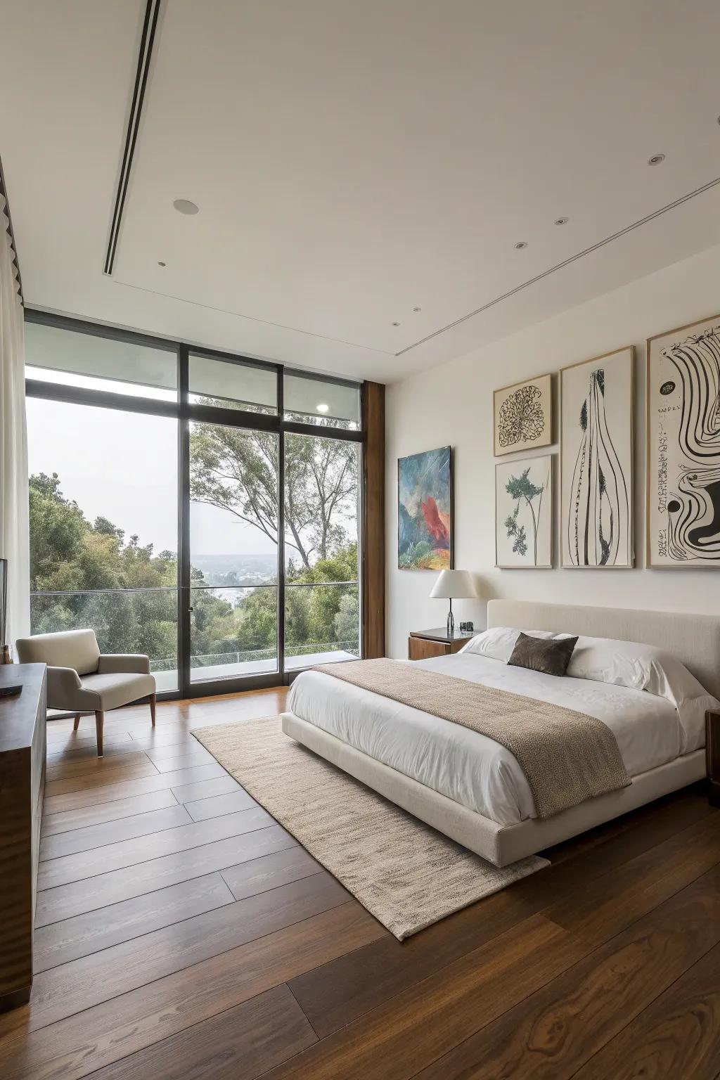 Conceptual design offers a contemporary style to your bedroom.