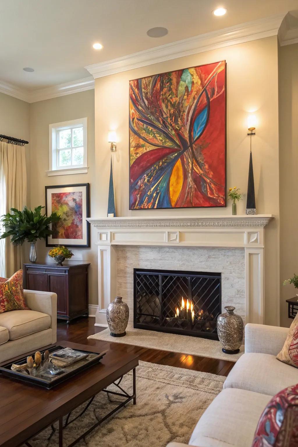 An eye-catching art piece can redefine your living space.