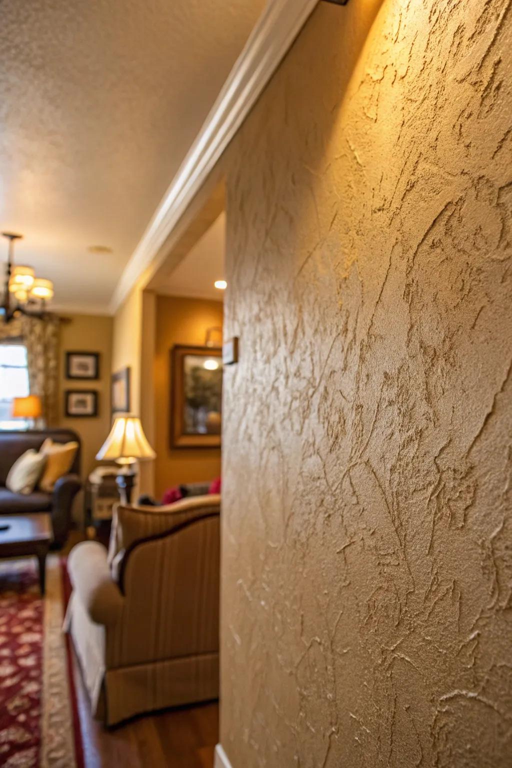 Textured finishes bring dimension and warmth to your home.