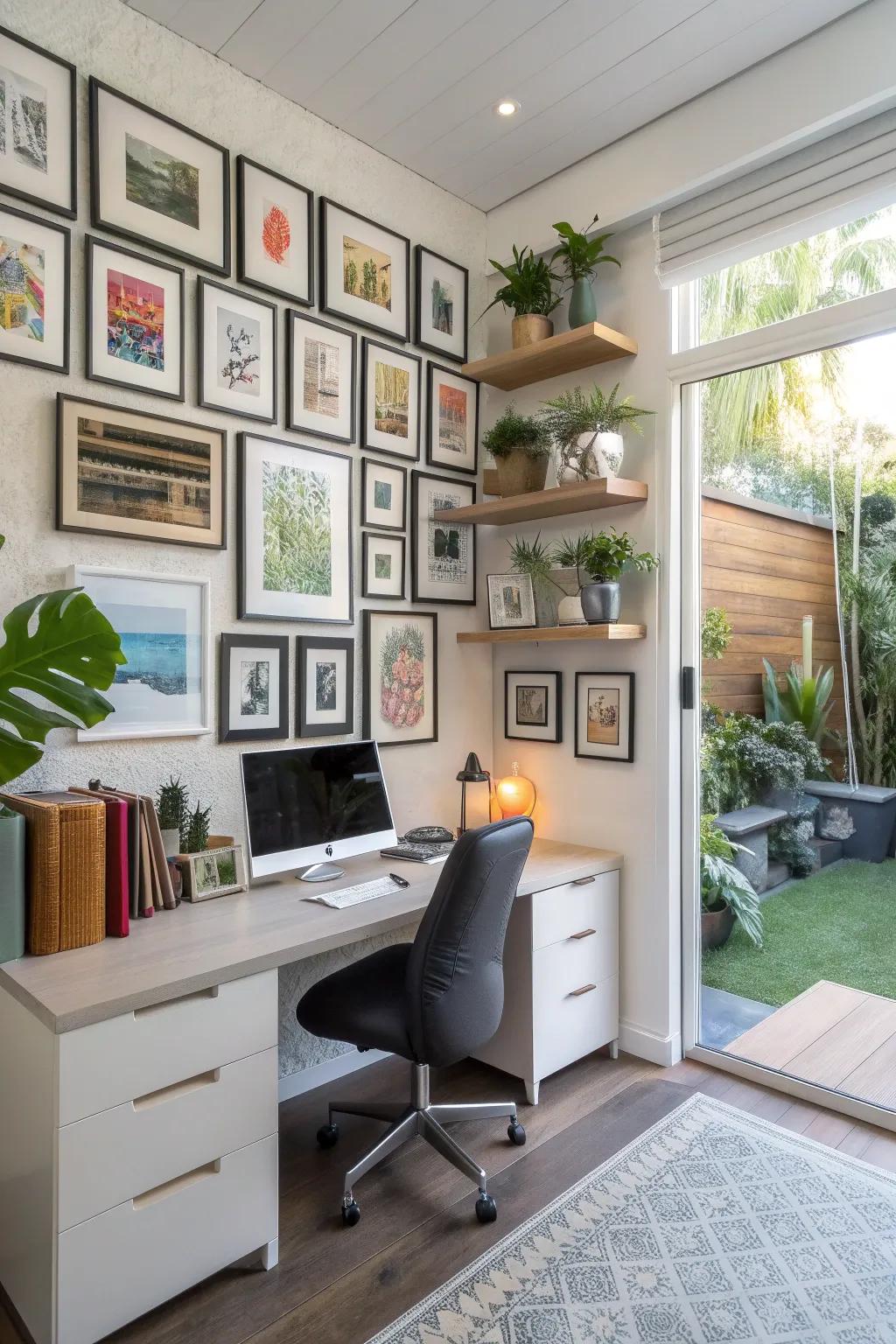 Framed quotes can personalize and add inspiration to your space.