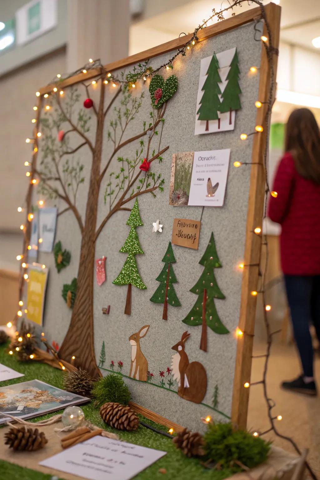 A magical forest theme to welcome students into a world of imagination and learning.