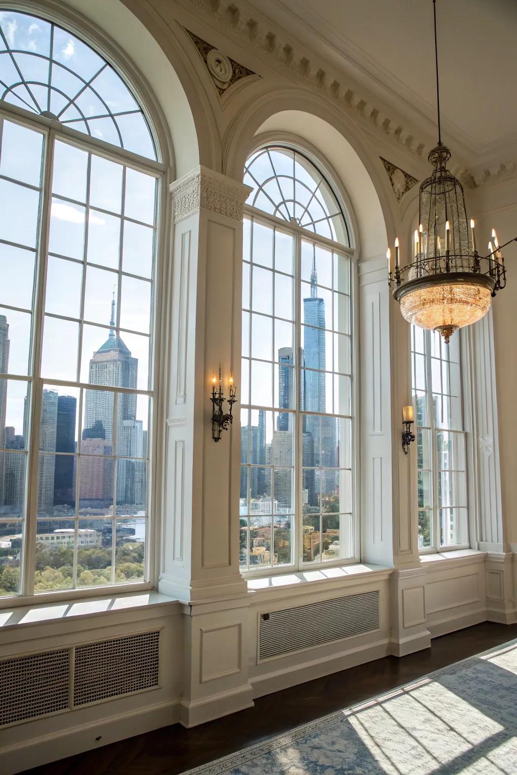 Curved-top windows bring enduring elegance to any space.