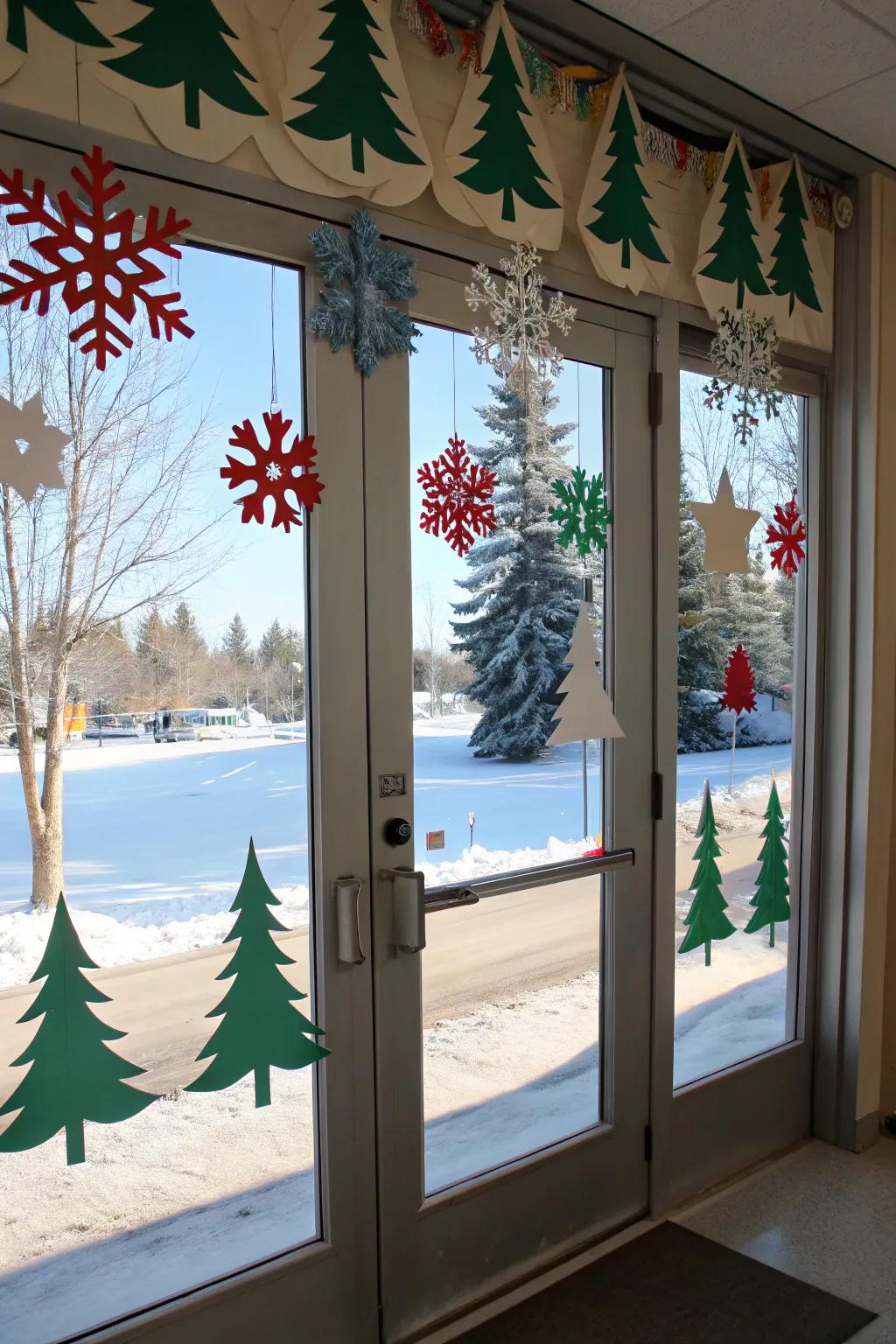 A tranquil frosty forest welcomes students in winter