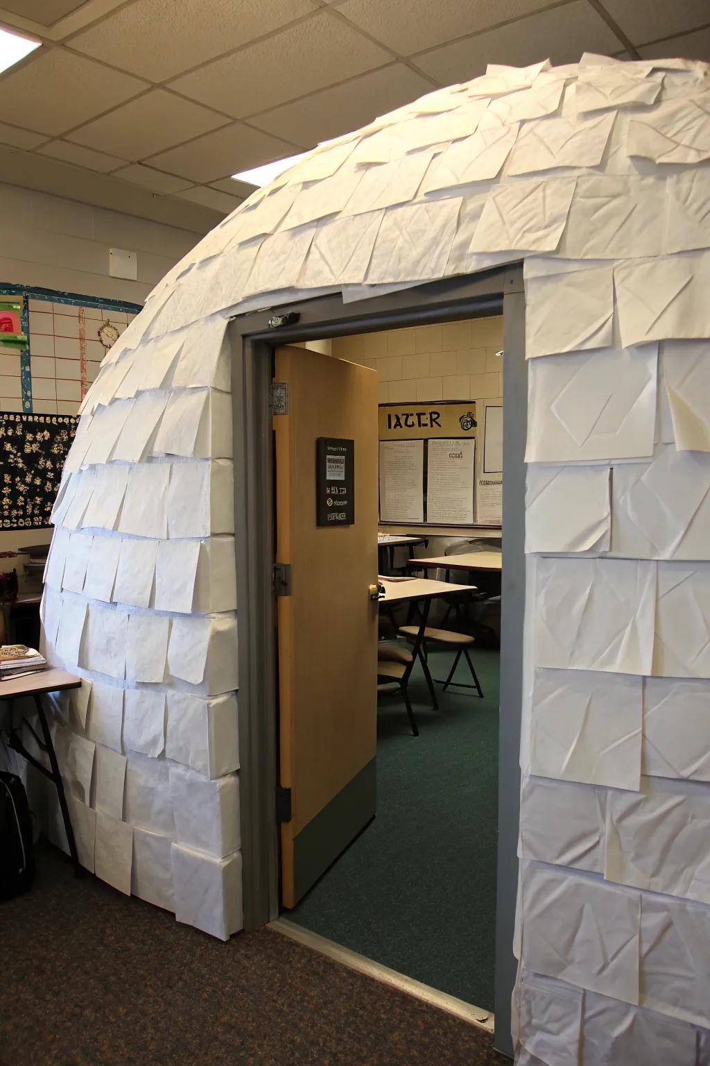 Enter a snug Eskimo abode classroom.