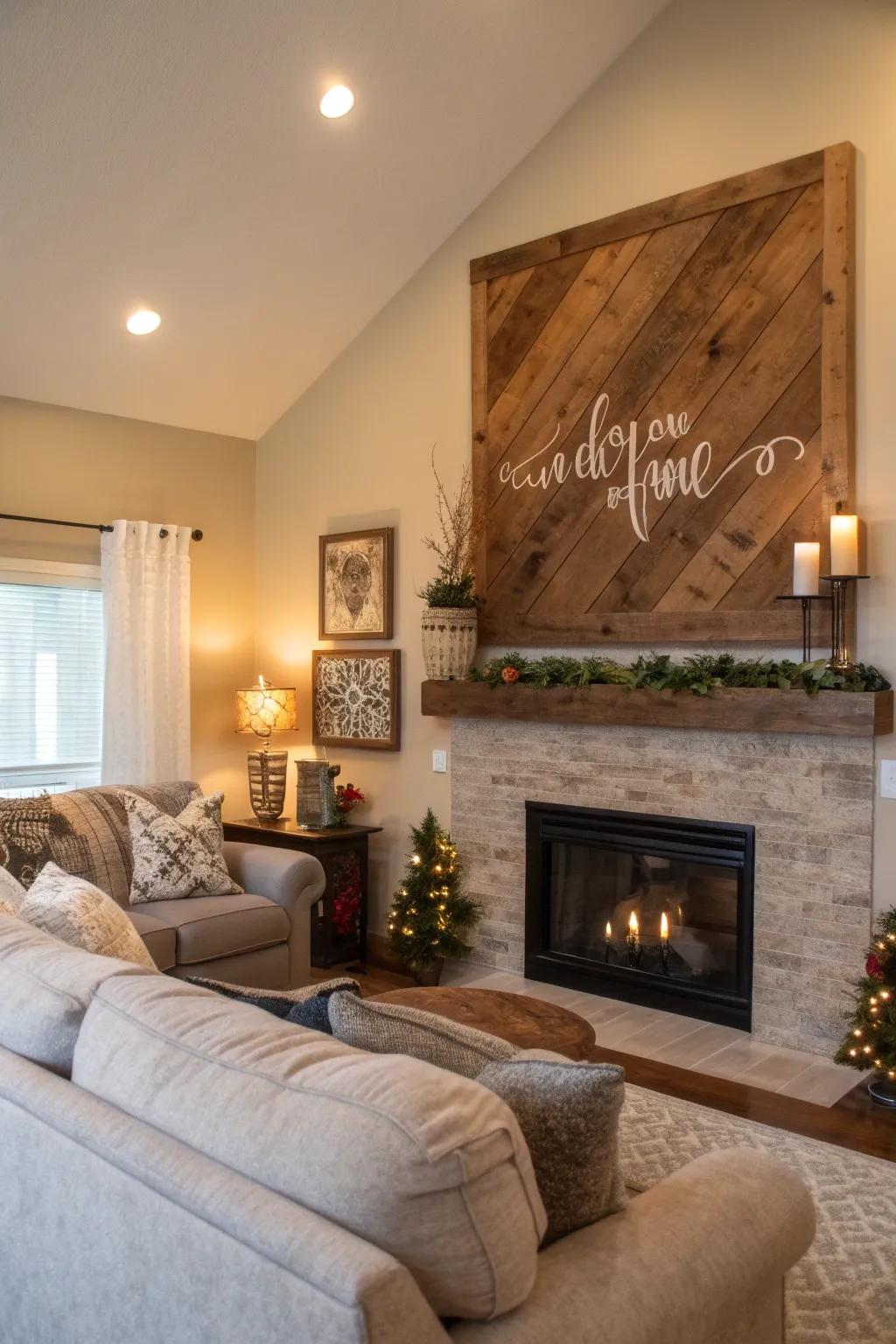 Bespoke timber wall decor that introduces a personal feel to any house.
